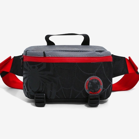 Marvel Spider-Man Webs Fanny Pack Across‎ The Spiderverse Miles Morales - Picture 1 of 4
